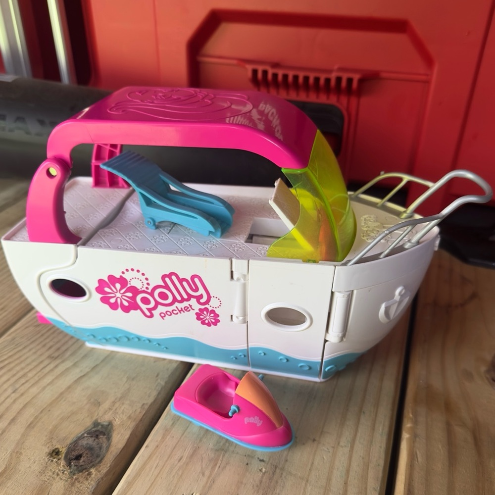 Polly Pocket Ultimate Party Boat And Jet Ski Set  2008 Yacht Mattel Toy Preowned
